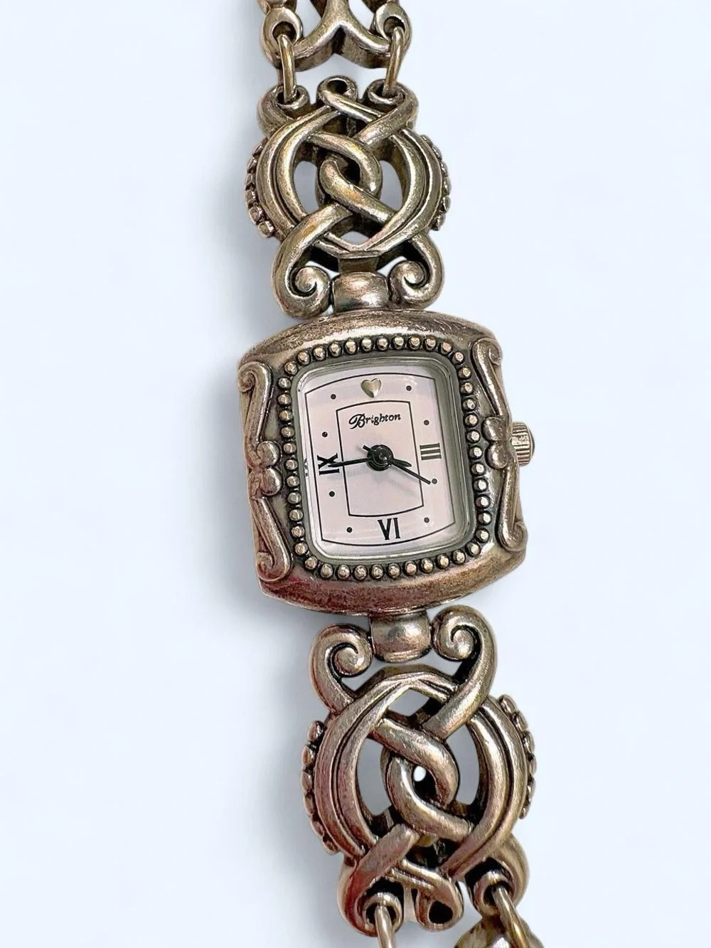 Brighton Silver-Tone Celtic Link Bracelet Watch Rosarita model